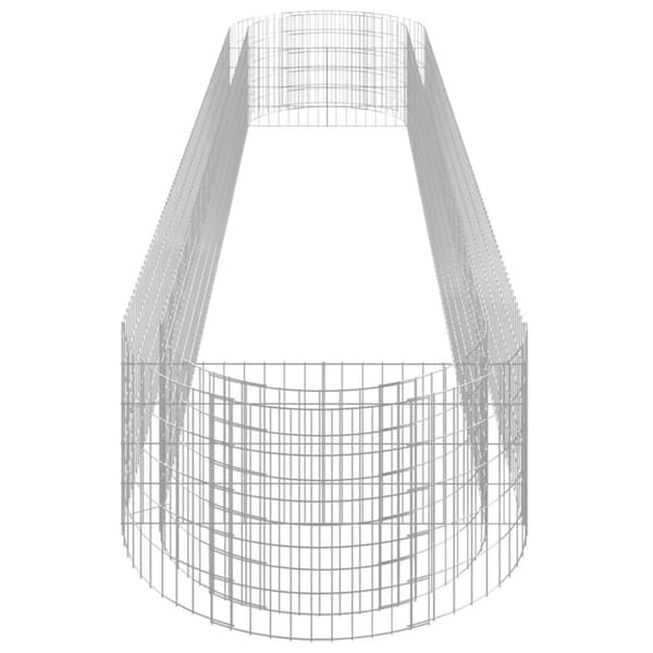 vidaXL gabion-højbed 500x100x50 cm galvaniseret jern