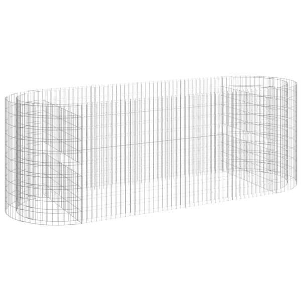 vidaXL gabion-højbed 300x100x100 cm galvaniseret jern