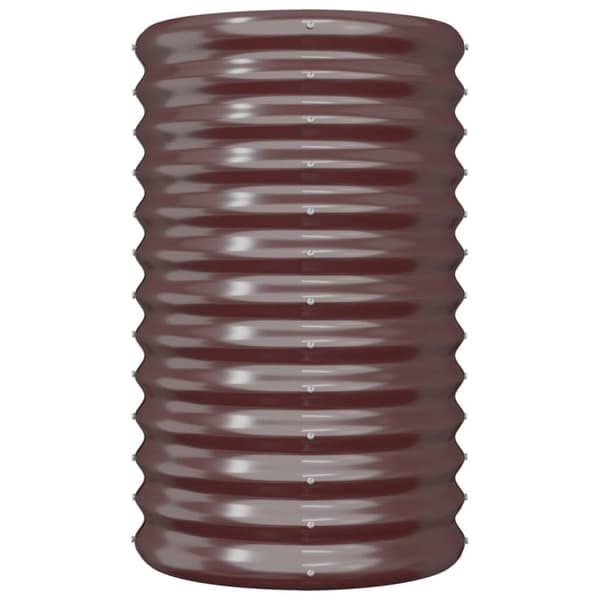 vidaXL plantekrukke 40x40x68 cm pulverlakeret stål brun