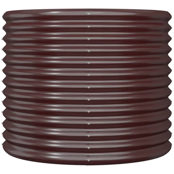 vidaXL plantekrukke 80x80x68 cm pulverlakeret stål brun