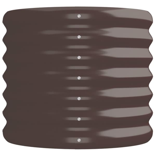 vidaXL plantekasse 224x40x36 cm pulverlakeret stål brun