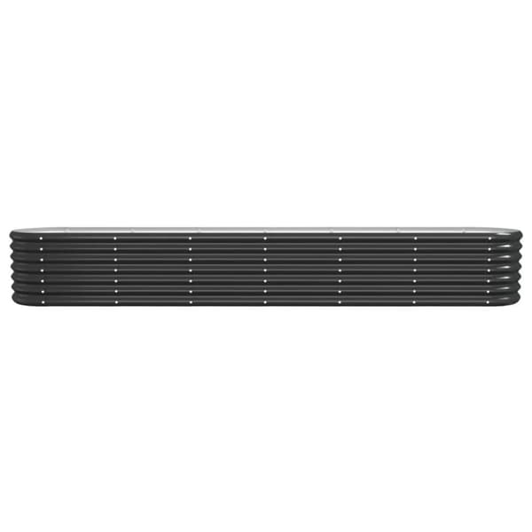 vidaXL plantekasse 260x40x36 cm pulverlakeret stål antracitgrå