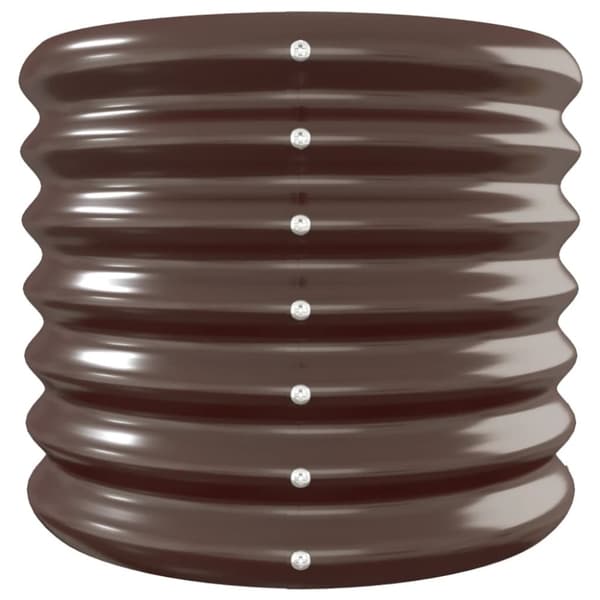 vidaXL plantekasse 332x40x36 cm pulverlakeret stål brun
