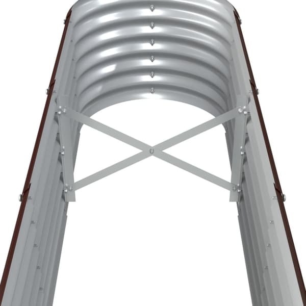 vidaXL plantekasse 332x40x36 cm pulverlakeret stål brun