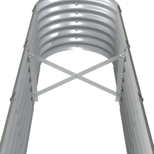 vidaXL plantekasse 332x40x36 cm pulverlakeret stål grå