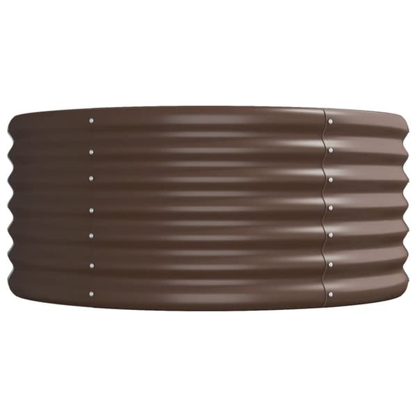 vidaXL plantekasse 296x80x36 cm pulverlakeret stål brun