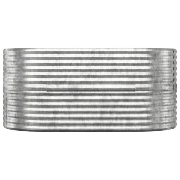 vidaXL plantekrukke 152x80x68 cm pulverlakeret stål sølvfarvet