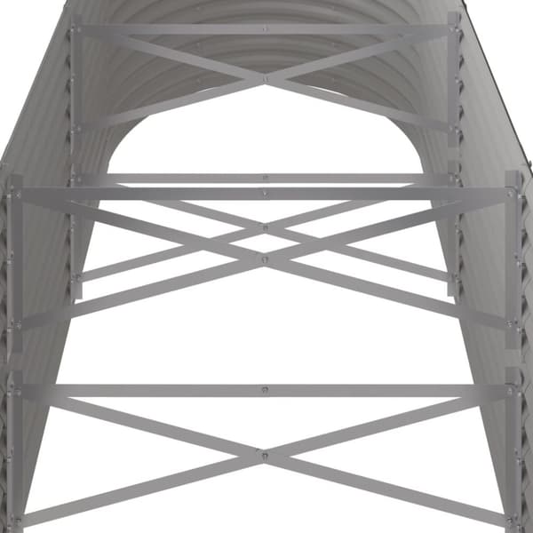 vidaXL plantekasse 224x80x68 cm pulverlakeret stål grå
