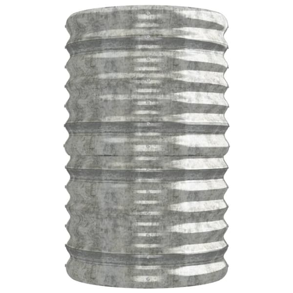 vidaXL plantekasse 224x40x68 cm pulverlakeret stål sølvfarvet