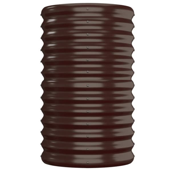 vidaXL plantekasse 152x40x68 cm pulverlakeret stål brun