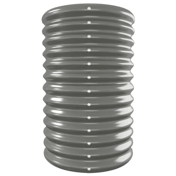 vidaXL plantekasse 332x40x68 cm pulverlakeret stål grå