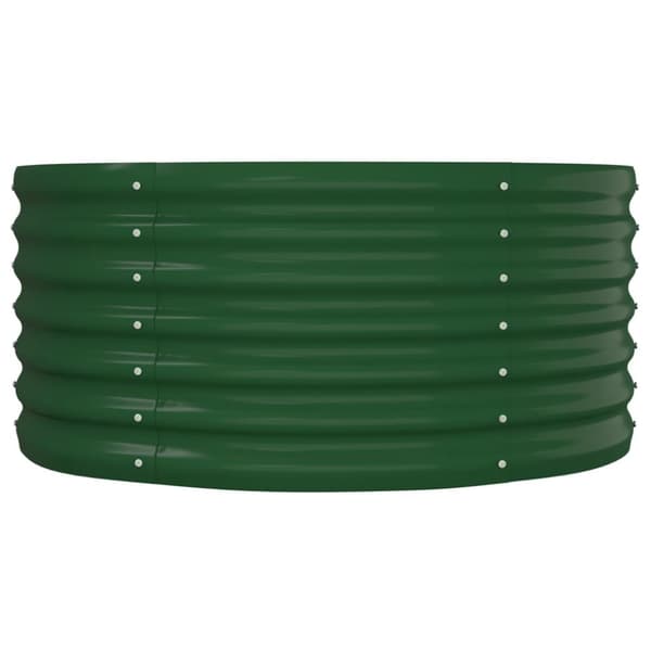 vidaXL plantekasse 152x80x36 cm pulverlakeret stål grøn