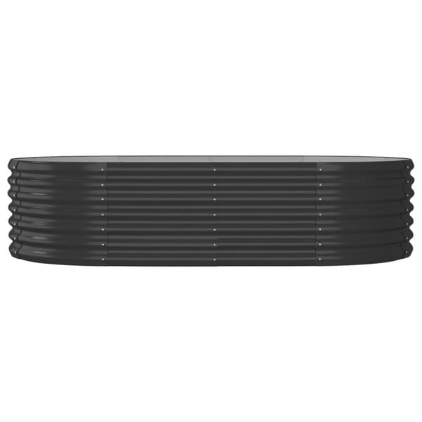 vidaXL plantekasse 152x80x36 cm pulverlakeret stål antracitgrå