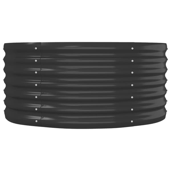 vidaXL plantekasse 152x80x36 cm pulverlakeret stål antracitgrå