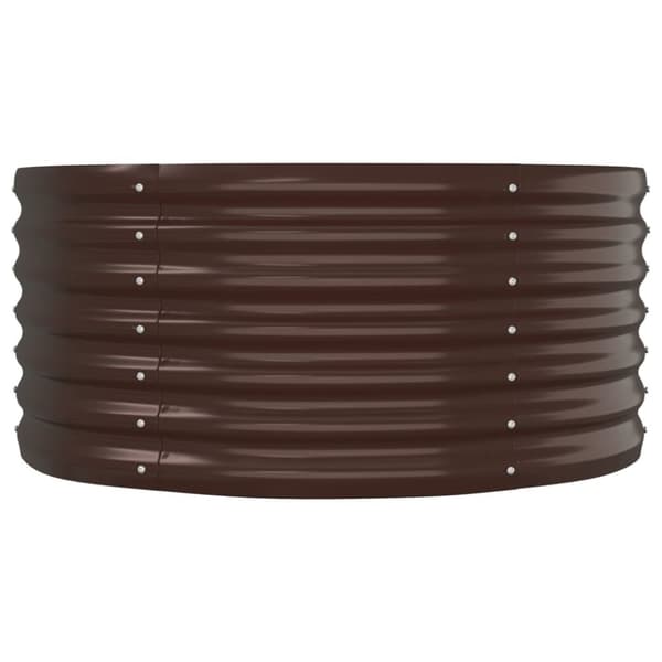 vidaXL plantekasse 152x80x36 cm pulverlakeret stål brun