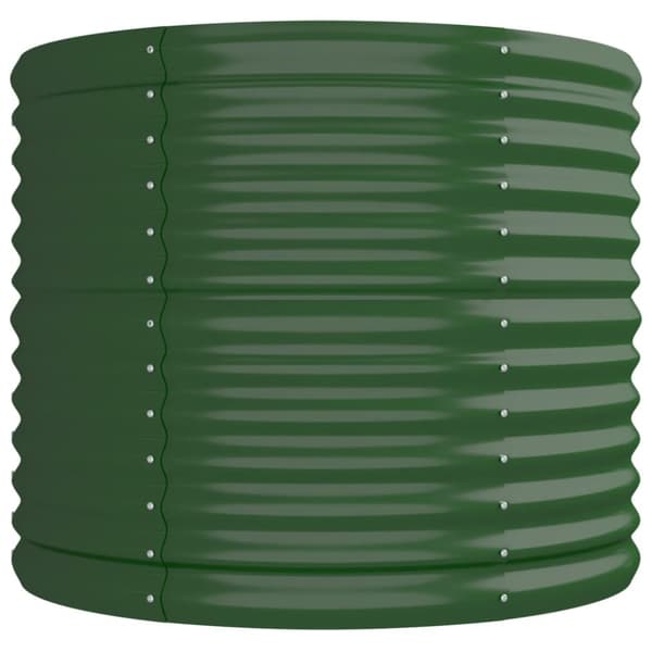 vidaXL plantekasse 296x80x68 cm pulverlakeret stål grøn