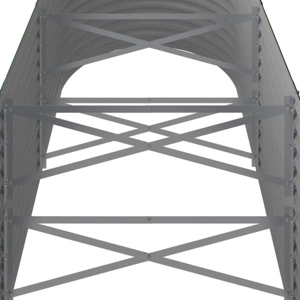 vidaXL plantekasse 296x80x68 cm pulverlakeret stål grøn