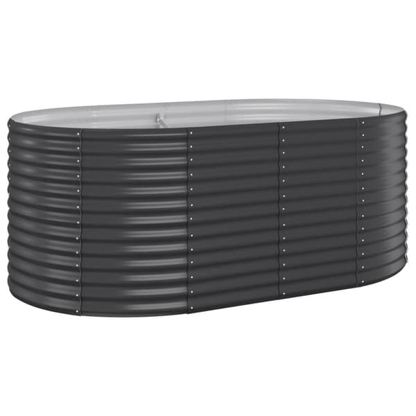 vidaXL plantekasse 175x100x68 cm pulverlakeret stål antracitgrå
