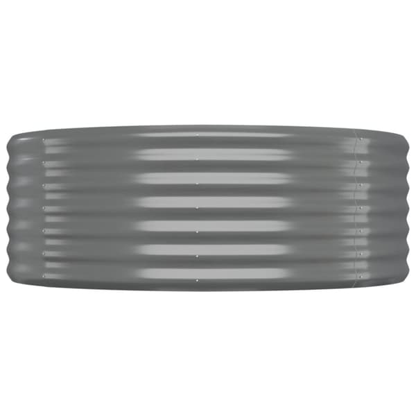 vidaXL plantekasse 100x100x36 cm pulverlakeret stål grå