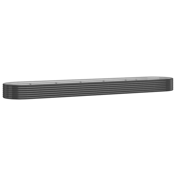 vidaXL plantekasse 507x100x36 cm pulverlakeret stål antracitgrå