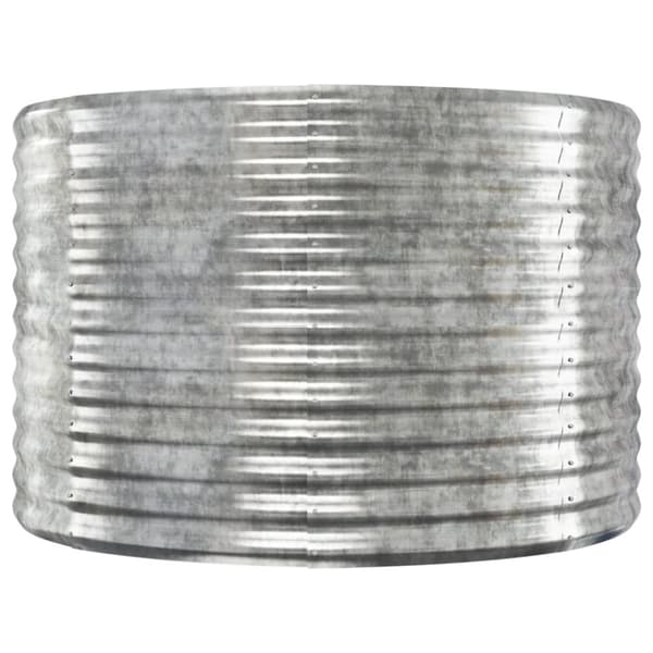 vidaXL plantekasse 507x100x68 cm pulverlakeret stål sølvfarvet