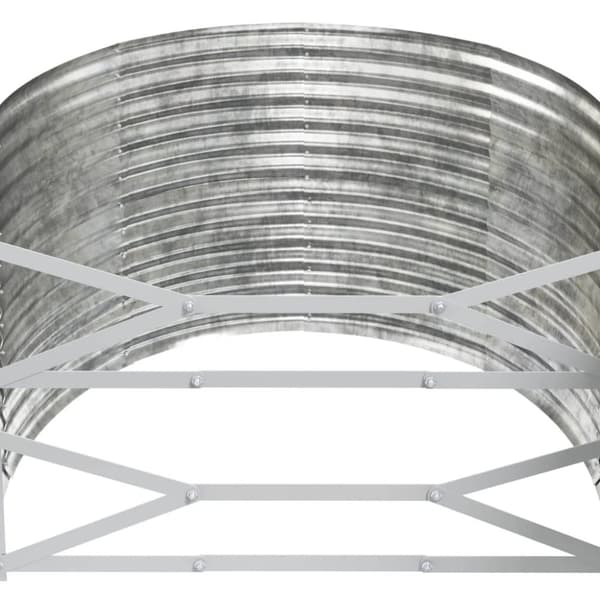 vidaXL plantekasse 507x100x68 cm pulverlakeret stål sølvfarvet