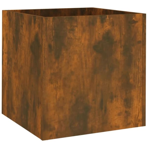 vidaXL plantekasse 40x40x40 cm konstrueret træ røget egetræsfarve