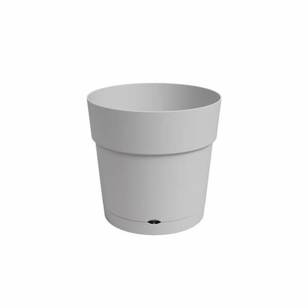 Blomma burk och rund capri -rund - plast - vattentank - diameter 30 cm - ljusgrå - Artevasi