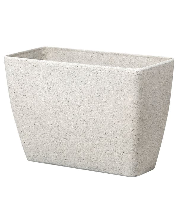 Sæt med 2 urtepotter Beige Blomsterplanter 60 x 27 x 41 cm Moderne Minimalistisk Udendørs Indendørs Dekorationstilbehør