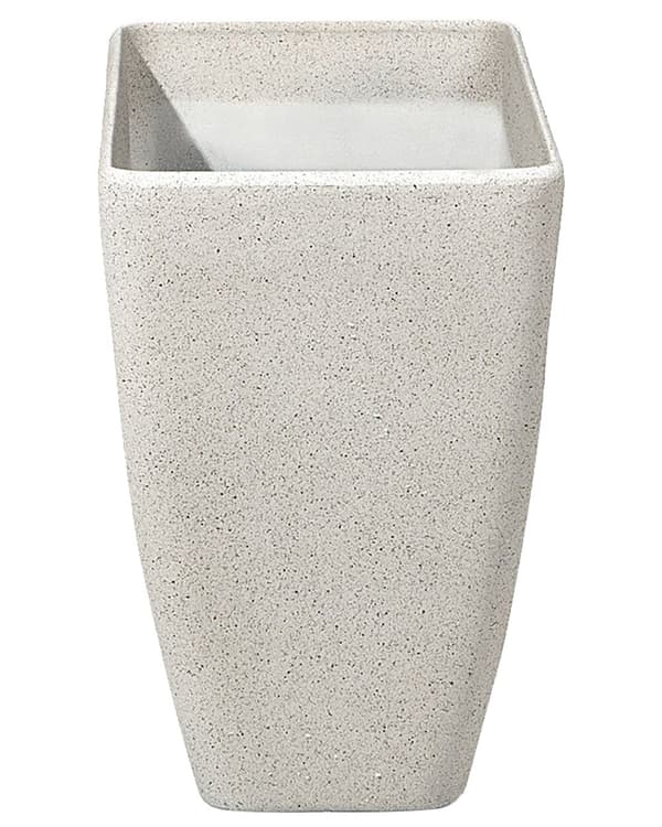 Sæt med 2 urtepotter Beige Blomsterplanter 60 x 27 x 41 cm Moderne Minimalistisk Udendørs Indendørs Dekorationstilbehør
