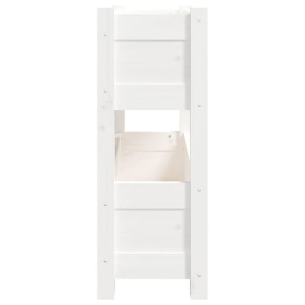 vidaXL Plantekasse hvit 77x25x66 cm heltre furu