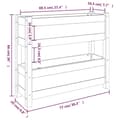 Miniatyrbilde 9 av 9: vidaXL Plantekasse hvit 77x25x66 cm heltre furu