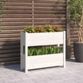 Miniatyrbilde 1 av 9: vidaXL Plantekasse hvit 77x25x66 cm heltre furu