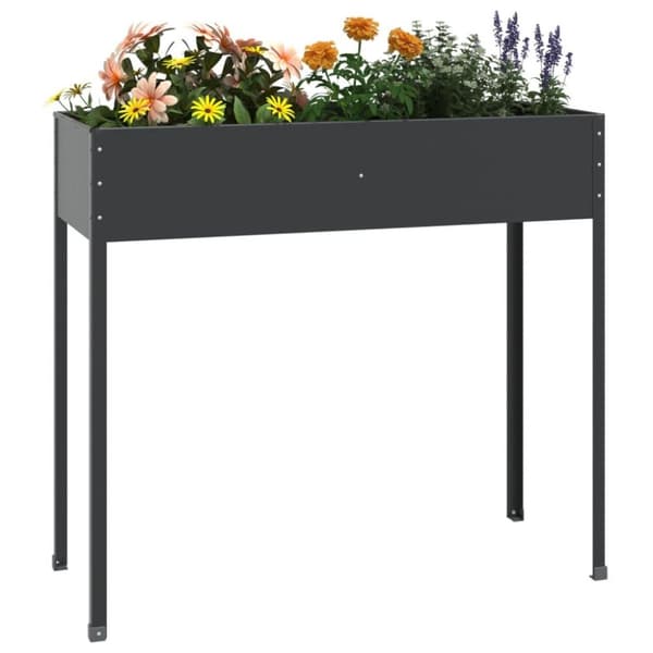 vidaXL Odlingslåda antracit 100,5x40,5x90 cm galvaniserat stål