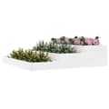 Miniatyrbilde 3 av 9: vidaXL Plantekasse hvit 107x107x27 cm heltre furu