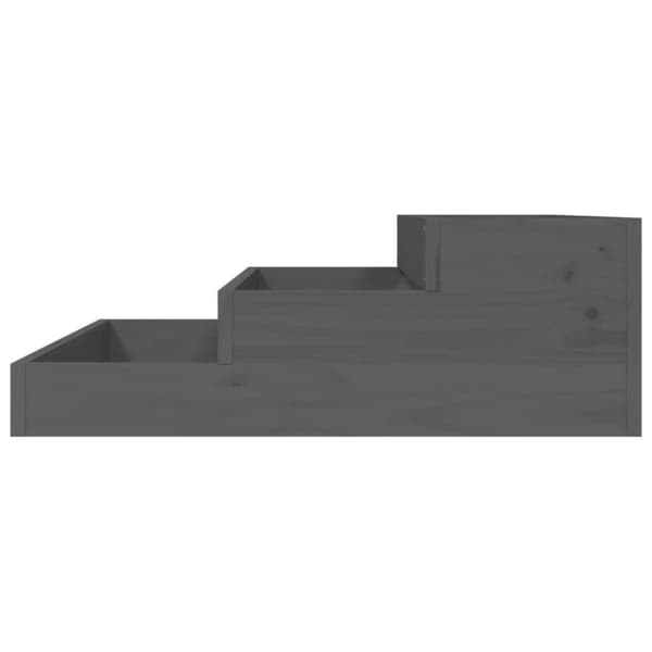 vidaXL Plantekasse grå 78x78x27 cm heltre furu