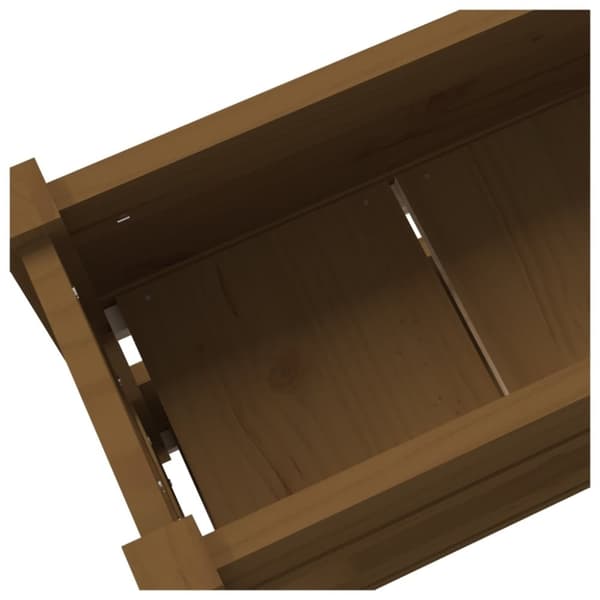 vidaXL Odlingslåda honungsbrun 112x25x66 cm massiv furu