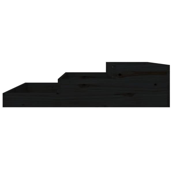 vidaXL Odlingslåda svart 107x107x27 cm massiv furu