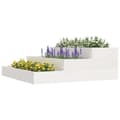 Miniatyrbilde 3 av 9: vidaXL Plantekasse hvit 78x78x27 cm heltre furu