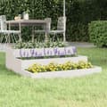 Miniatyrbilde 9 av 9: vidaXL Plantekasse hvit 78x78x27 cm heltre furu