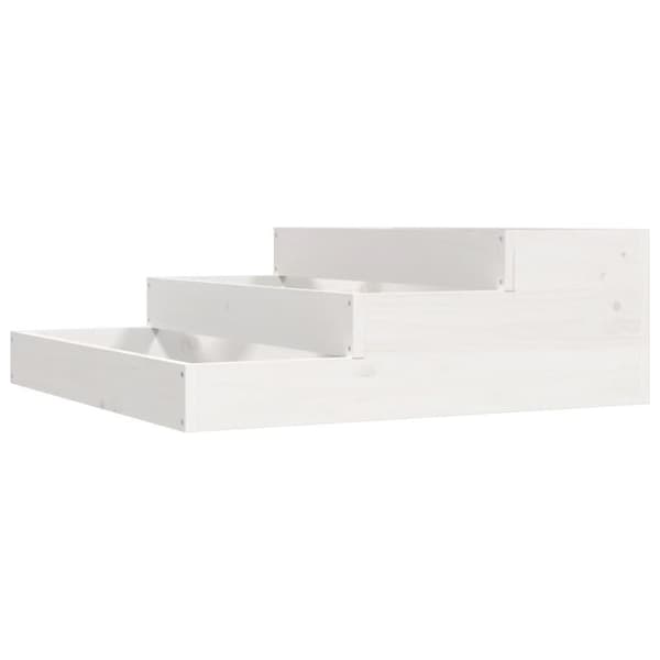 vidaXL Plantekasse hvit 78x78x27 cm heltre furu
