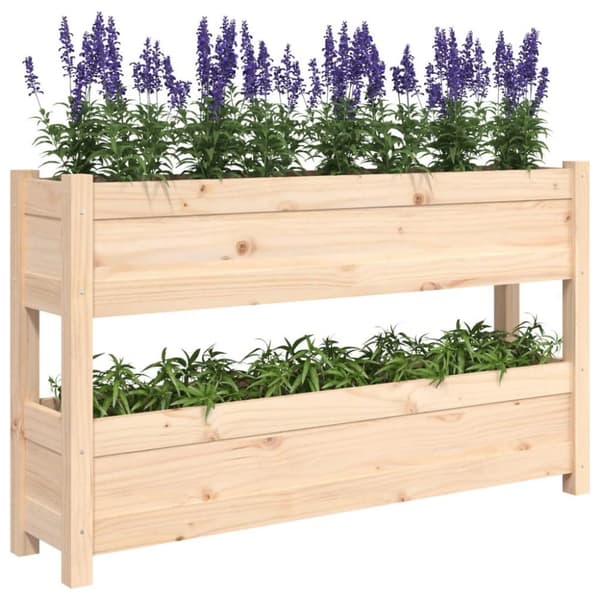 vidaXL Odlingslåda 112x25x66 cm massiv furu