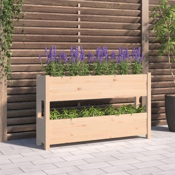 vidaXL Odlingslåda 112x25x66 cm massiv furu