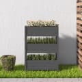 Miniatyrbilde 3 av 9: vidaXL Plantekasse grå 77x25x104,5 cm heltre furu