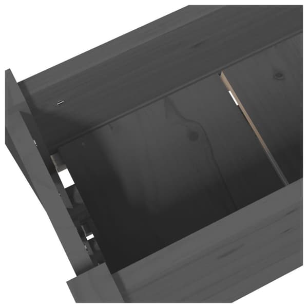 vidaXL Plantekasse grå 77x25x104,5 cm heltre furu