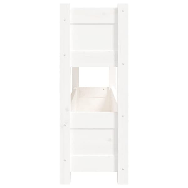 vidaXL Odlingslåda vit 112x25x66 cm massiv furu