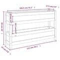Miniatyrbild 9 av 11: vidaXL Odlingslåda vit 112x25x66 cm massiv furu
