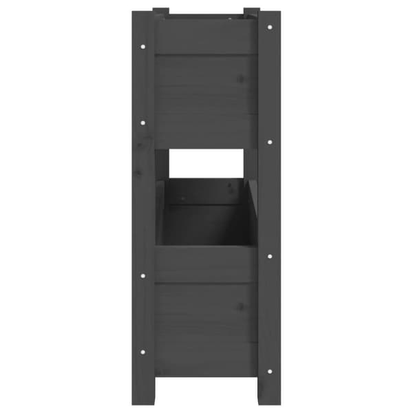 vidaXL Odlingslåda grå 77x25x66 cm massiv furu
