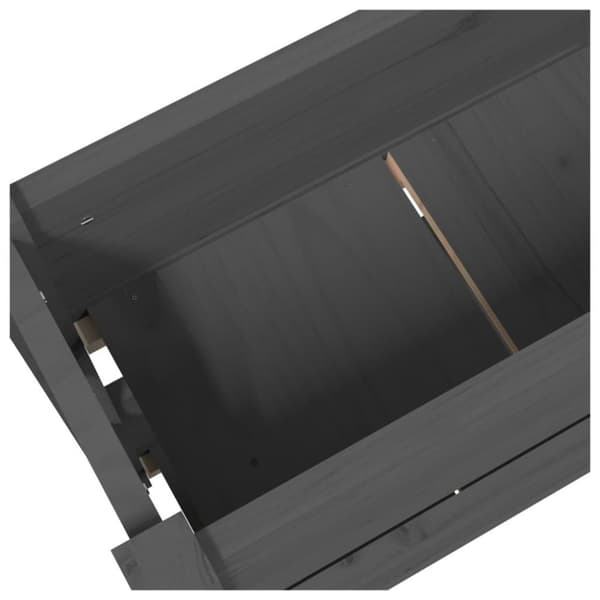 vidaXL Odlingslåda grå 77x25x66 cm massiv furu