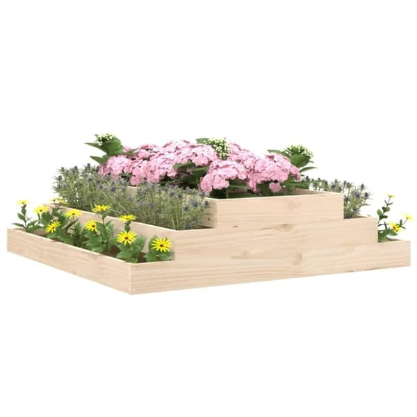 vidaXL Odlingslåda 110x110x27 cm massiv furu
